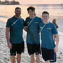 Alex Clarke Caleb Dryer Kai Robertson Seychelles FINA World Junior Open Water