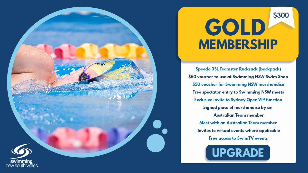 Swimming NSW Gold Membership Upgrade Package