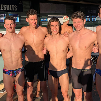 Mens 4x200m Relay Swimmers Vic-NSW