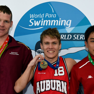 Tim Hodge is pleased with his victory at the World Para Swimming World Series. 