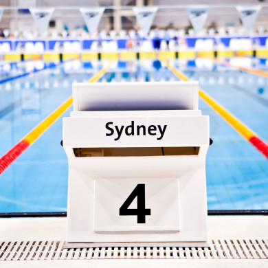 Sydney Olympic Park Aquatic Centre SOPAC starting block