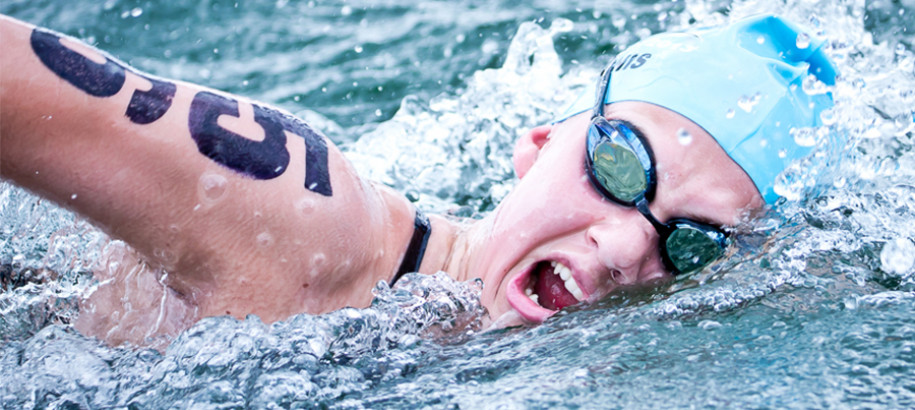 Open Water Swimmer in competition