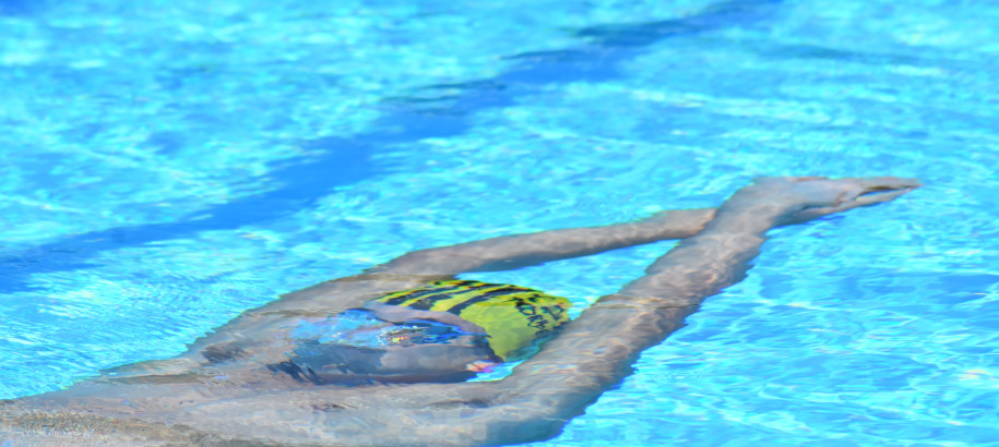 Taree swimmer streamline backstroke