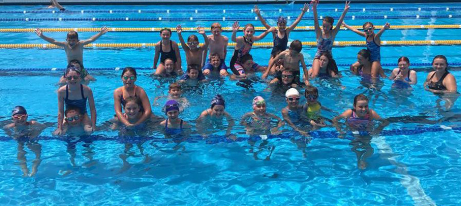 Gloucester Thunderbolts swimmers in pool