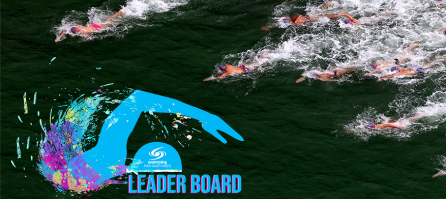 Ocean swimmers swimming towards SNSW Leader Board logo