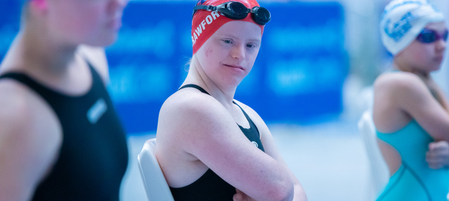 Lily Crawford swimmer Down syndrome MC Meet #3