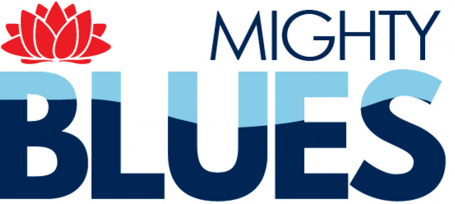 Swimming NSW Mighty Blues Logo