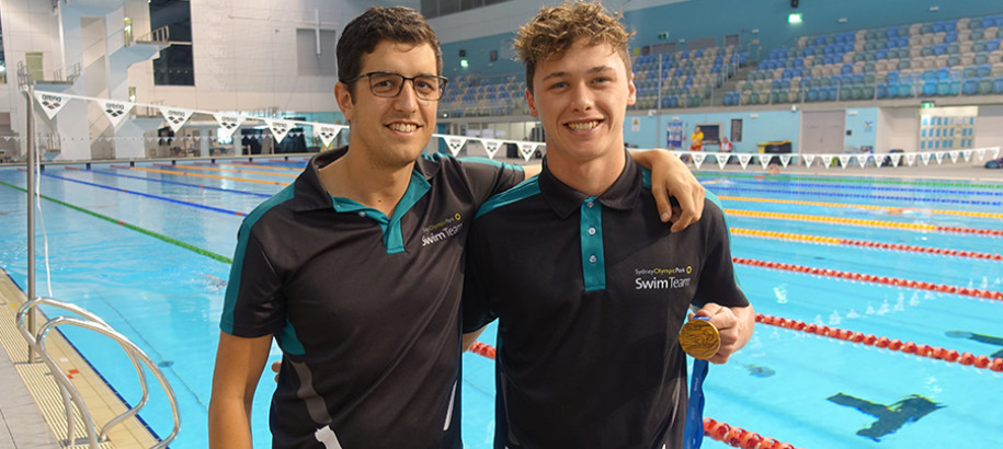 Oscar Stubbs and coach Job Van Duijnhoven