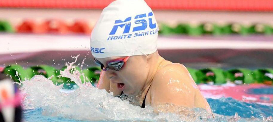 Tiffany Thomas-Kane winning 100m Breast final