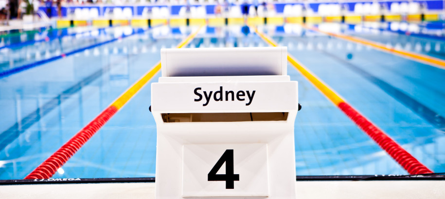Sydney Olympic Park Aquatic Centre SOPAC starting block
