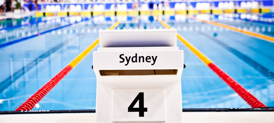 Sydney Olympic Park Aquatic Centre SOPAC starting block