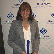 Faye Lewis NSW Community Sports Awards 2019 Faye Lewis accepting her Community Official of the Year Award